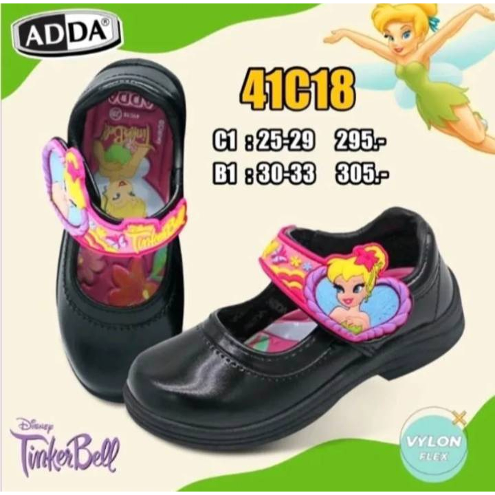 ใหม่ล่าสุด-รองเท้านักเรียนหญิง-adda-ลายtingerbell-รุ่น41c18