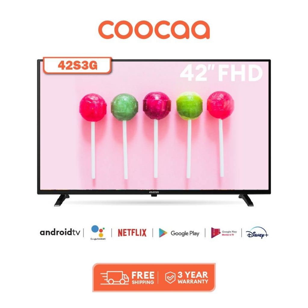 ภาพหน้าปกสินค้าCOOCAA 42S3G ทีวี 42 นิ้ว Inch Android TV LED TV Youtube Built-In FHD Television