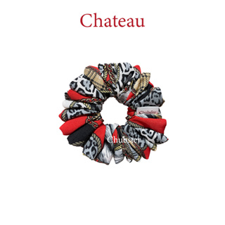 Chateau 12cm. ยางมัดผมโดนัท ลายคลาสสิค Classic Pattern Scrunchies