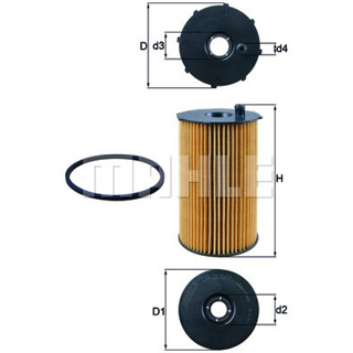 กรองเครื่อง JAGUAR S-TYPE XF XJ RANGE ROVER SPORT L320 DISCOVERY L319 2.7 TD V6 CITROEN C5 PEUGEOT 407 607 2.7 MAHLE