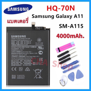 แบตเตอรี่ Samsung Galaxy A11 A115 SM-A115 HQ-70N 4000MAh SAMSUNG ต้นฉบับ100% แบต Samsung Galaxy A11 แบตเตอรี่โทรศัพท์มือ
