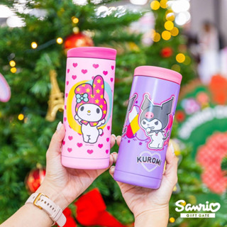 SANRIO แก้วน้ำสุญญากาศ Kuromi 450 mL. Pop Art stainless steel เกรด304 ขวดน้ำพกพา เก็บอุณหภูมิร้อน / เย็น แก้วน้ำสุญญากาศ