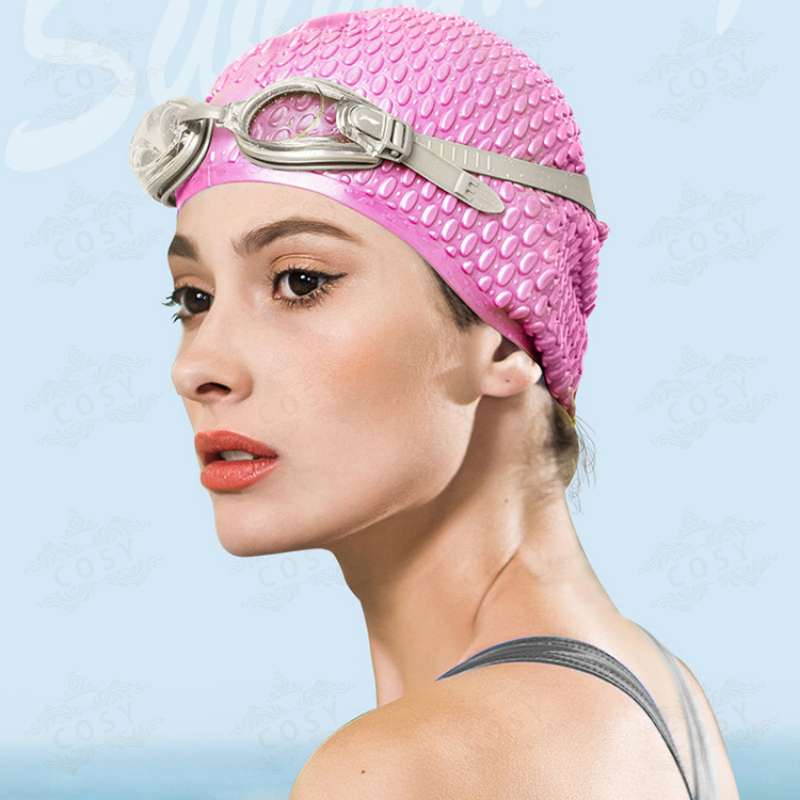ภาพหน้าปกสินค้าA97-หมวกว่ายน้ำ3D หมวกว่ายน้ำทรงหยดน้ำ หมวกว่ายน้ำซิลิโคน หมวกกันน้ำ หมวกว่ายน้ำสำหรับเด็กและผู้ใหญ่ Silicone Swim Cap จากร้าน haibin333 บน Shopee