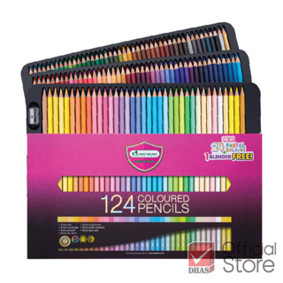 Master Art สีไม้ ดินสอสีไม้ แท่งยาว 124 สี รุ่นใหม่ จำนวน 1 กล่อง