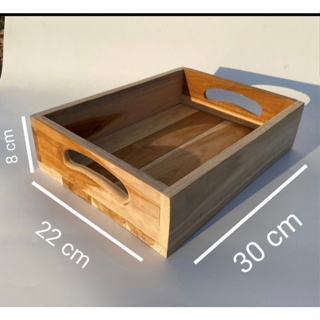 กระบะไม้สัก กระบะไส่ของ ลังไม้สัก กระบะเสิร์ฟอาหาร กระบะไส่เครื่องปรุง กระบะไม้สักมินิมอล กระบะไม้วินเทจ ถาดไม้สัก