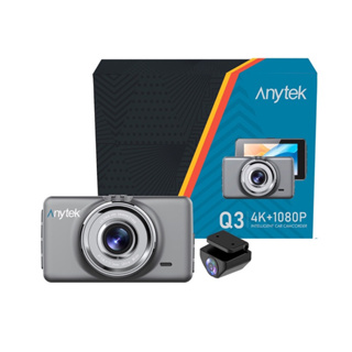 กล้องติดรถยนต์ AnytekQ3 Dual Camera 4K/1080P Wifi