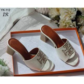 YK-112 รองเท้าส้นสูงแบบสวมหนังใช้งานเกรดแพง