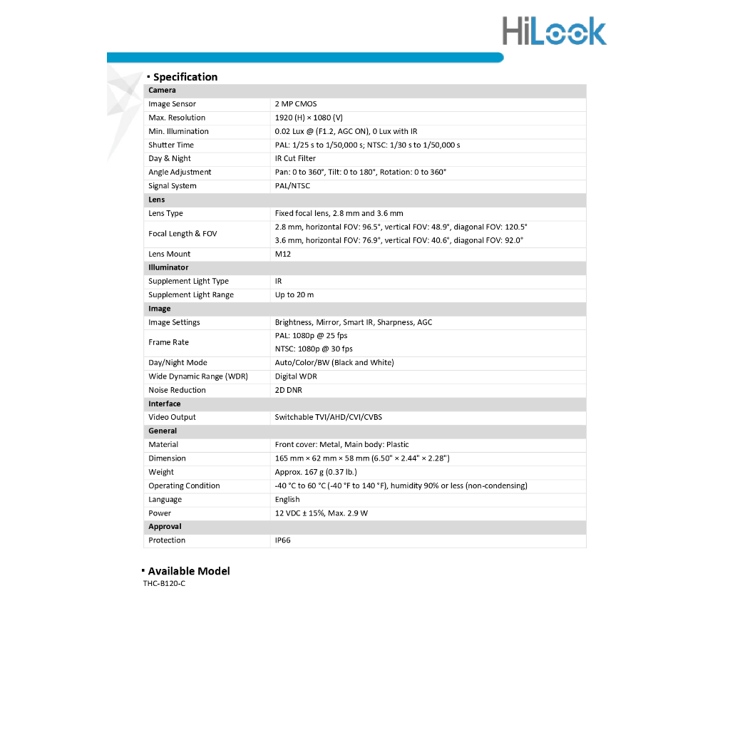 hilook-กล้องวงจรปิด-1080p-รุ่น-thc-b120-c-3-6mm-ต้องใช้ร่วมกับเครื่องบันทึกกล้องวงจรปิด-รับประกัน-3-ปี