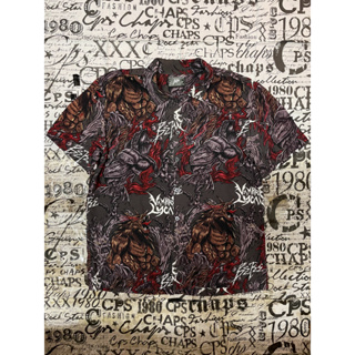 BE TEE Collection lV : Vampire Lycan Hawaiian Rayon Shirt Size M เสื้อเชิ้ตฮาวาย ลายกราฟฟิก ผู้ชาย