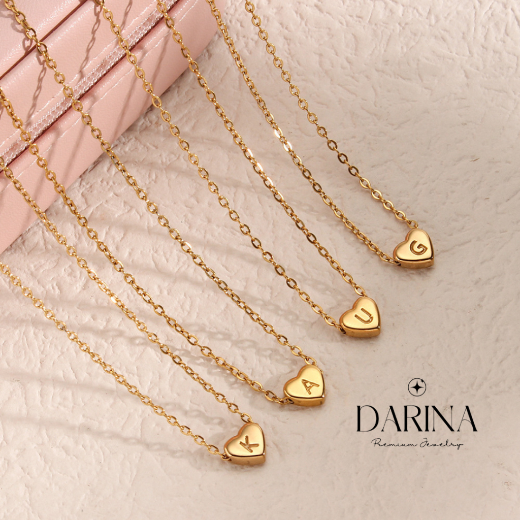 สร้อยคอหัวใจตัวอักษร-darina-jewelry-drn0012-พร้อมกล่องเครื่องประดับ-เขียนการ์ดได้