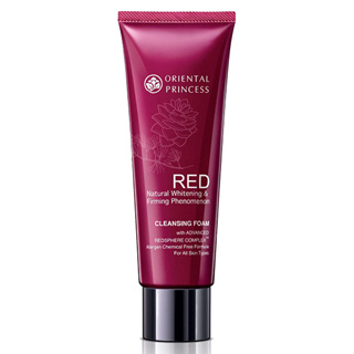 Oriental Princess RED Natural Whitening &amp; Firming Phenomenon Cleansing Foam 100g โฟมล้างหน้า เนื้อครีมนุ่มเข้มข้น