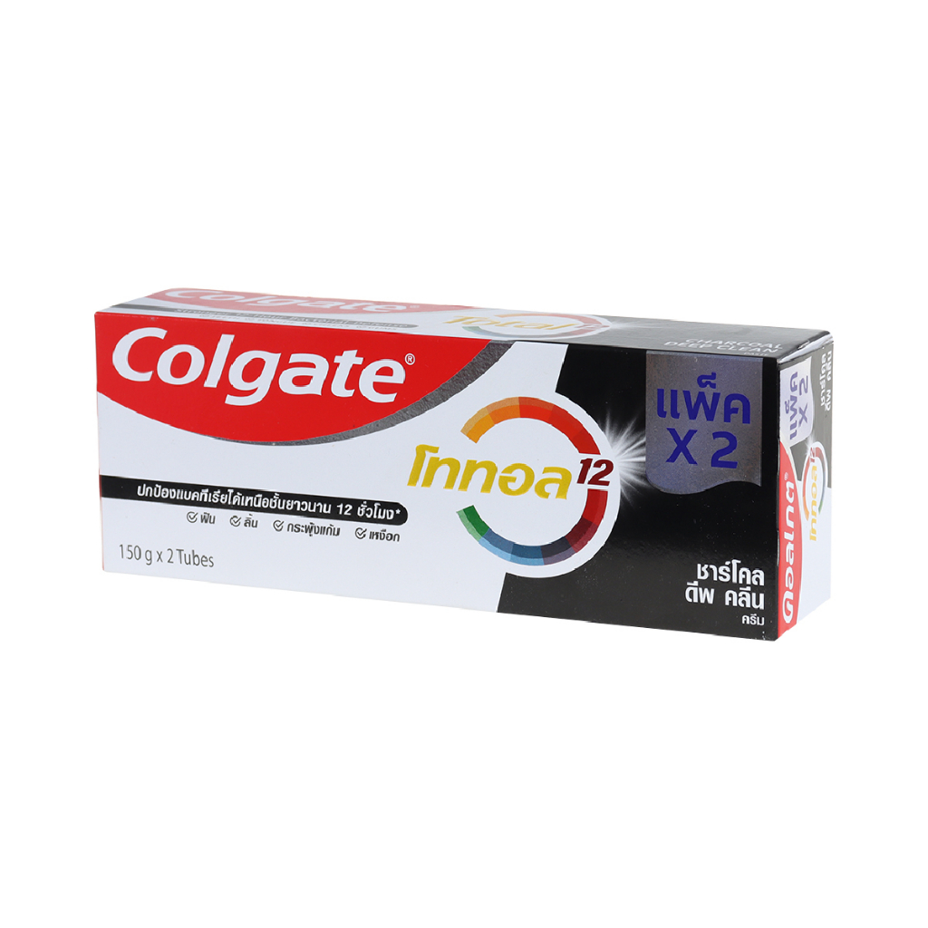 colgate-ยาสีฟัน-สูตรโททอล-ชาร์โคล-ดีพ-คลีน-150-กรัม-แพ็คคู่-zwg
