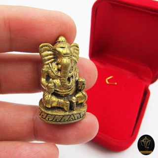 Ananta Ganesh ® พระพิฆเนศ ขนาด 1" (ผ่านพิธีแล้ว) พร้อมกล่อง ( เน้นเงิน งาน ความรัก ) ปางประทานพร Ongs04 / Ongs