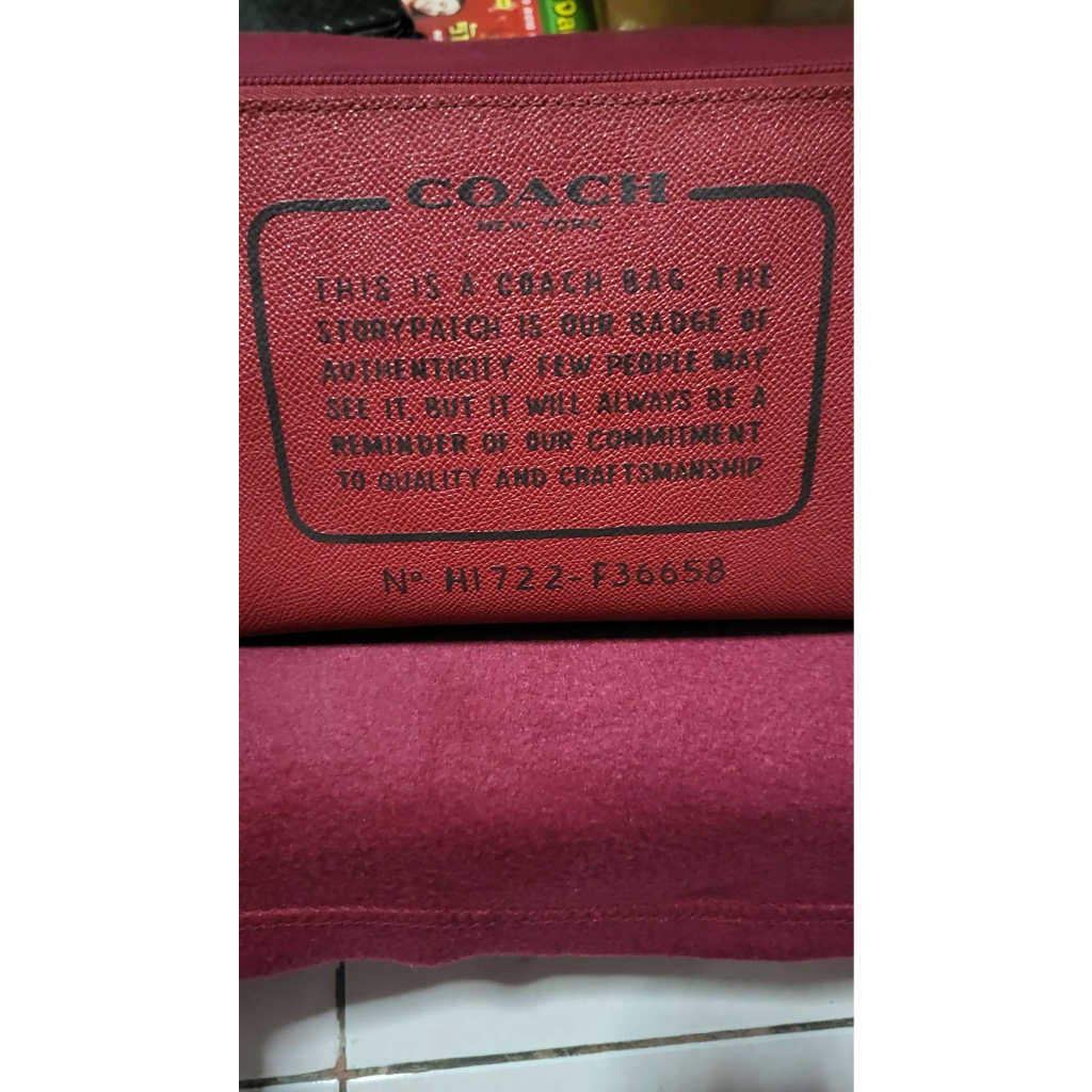 กระเป๋า-coach-สีแดง-แท้