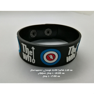 สร้อยข้อมือยาง The Who กําไลยางซิลิโคน แฟชั่น วงดนตรี กันน้ำ  silicone rubber wristband bracelet