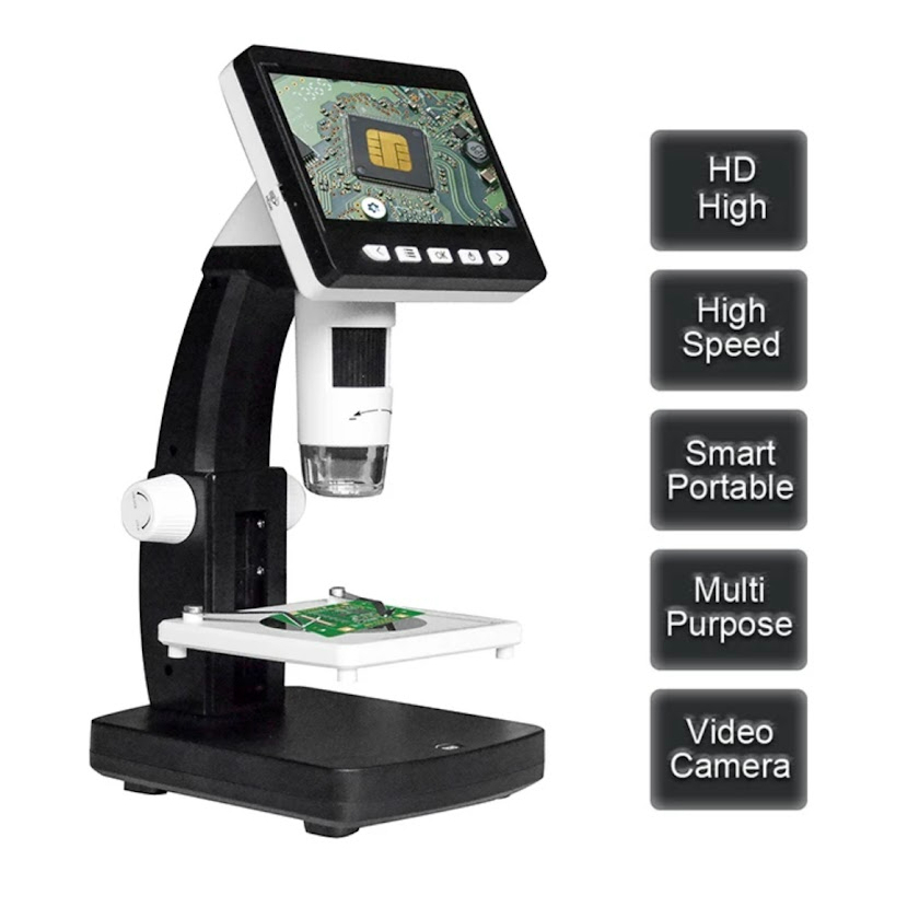 ภาพหน้าปกสินค้าพร้อมส่ง กล้องจุลทรรศน์ 4.3 ''LCD ดิจิตอล 306 Desktop Microscope 1080P 1000x แว่นขยายกล้อง จากร้าน smartit2020 บน Shopee