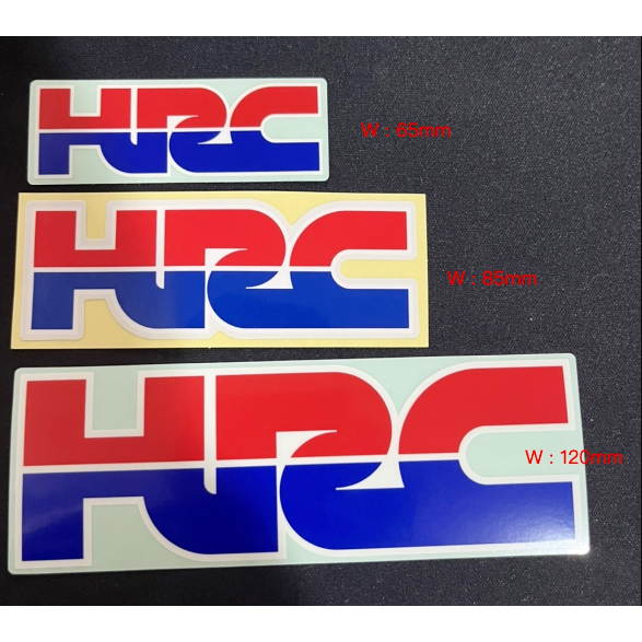 สติ๊กเกอร์แท้ฮอนด้า HRC 65มม. 85มม. 120มม. Honda Original Sticker HRC ...