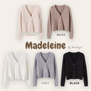 Madeleine Cardigan ❗️ลดเหลือ 161 ใส่โค้ด WQDPYC ❤️ พร้อมส่ง❤️ Old Money เสื้อคลุมแขนยาว คาร์ดิแกนไหมพรม Becutiegirl