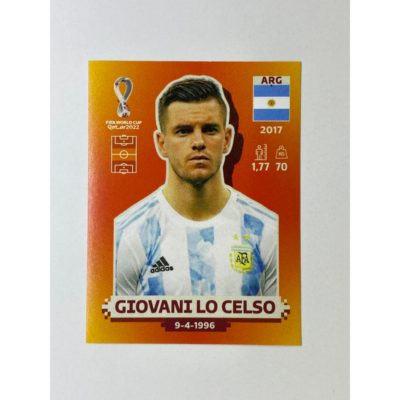 สติ๊กเกอร์สะสม-giovani-lo-celso-ฟุตบอลโลก-worldcup-2022-argentina-ของสะสมทีมฟุตบอล-อาร์เจนตินา-อาเจนติน่า