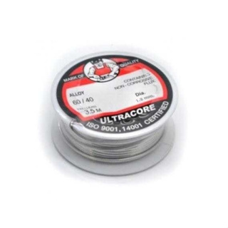 ULTRACORE Lead Soldering  ตะกั่ว ตะกั่วบัดกรี 1.2 มม. x 2 เมตร (1 ม้วน) ผลิตจากตะกั่วคุณภาพสูง B