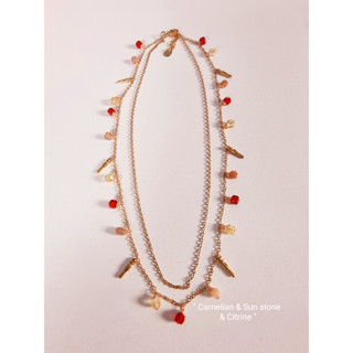 NL005_Carnelian &amp; Sun stone &amp; Citrine