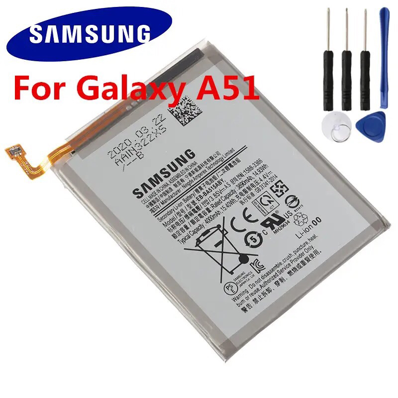 แบตเตอรี่ แท้ สำหรับ EB-BA515ABY สำหรับ Samsung Galaxy A51 SM-A515 SM ...