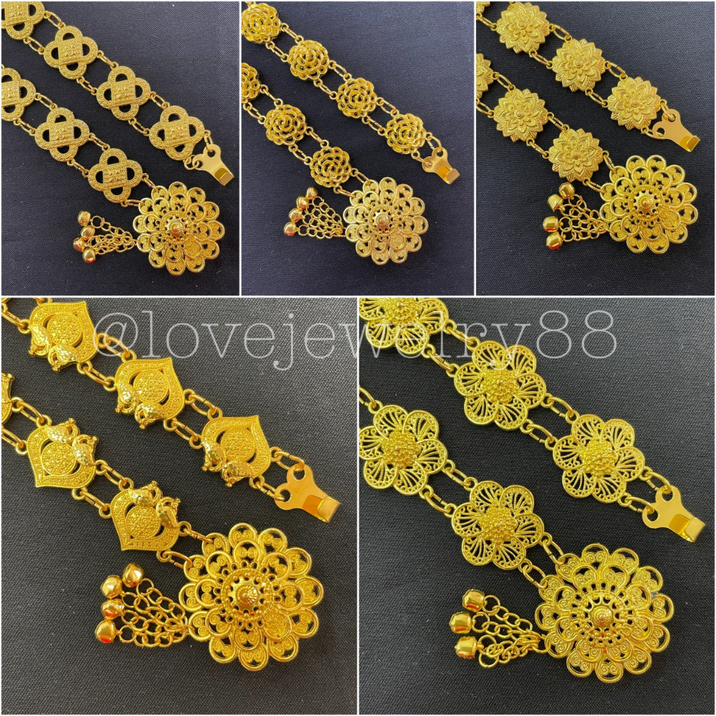 ภาพหน้าปกสินค้าเข็มขัดชุบทอง ล้านนา ผ้าซิ่น ลายไทยประยุกต์ สวยๆลายดอกไม้ สินค้าพร้อมส่งจากประเทศไทย จากร้าน lovejewelry88 บน Shopee