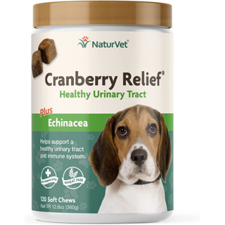 ภาพหน้าปกสินค้าNaturvet Cranberry Relief Plus เสริมระบบทางเดินปัสสาวะสุนัข กันโรคนิ่ว บำรุงไต เสริมภูมิสุนัข ที่เกี่ยวข้อง