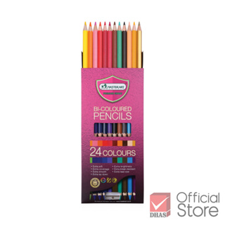 Master Art สีไม้ ดินสอสีไม้ 2 หัว 24 สี รุ่นใหม่ จำนวน 1 กล่อง