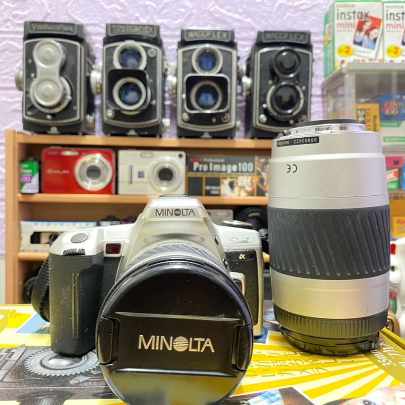 กล้องฟิล์ม-minolta-sweet-เลนส์-28-80-mmและ-75-300