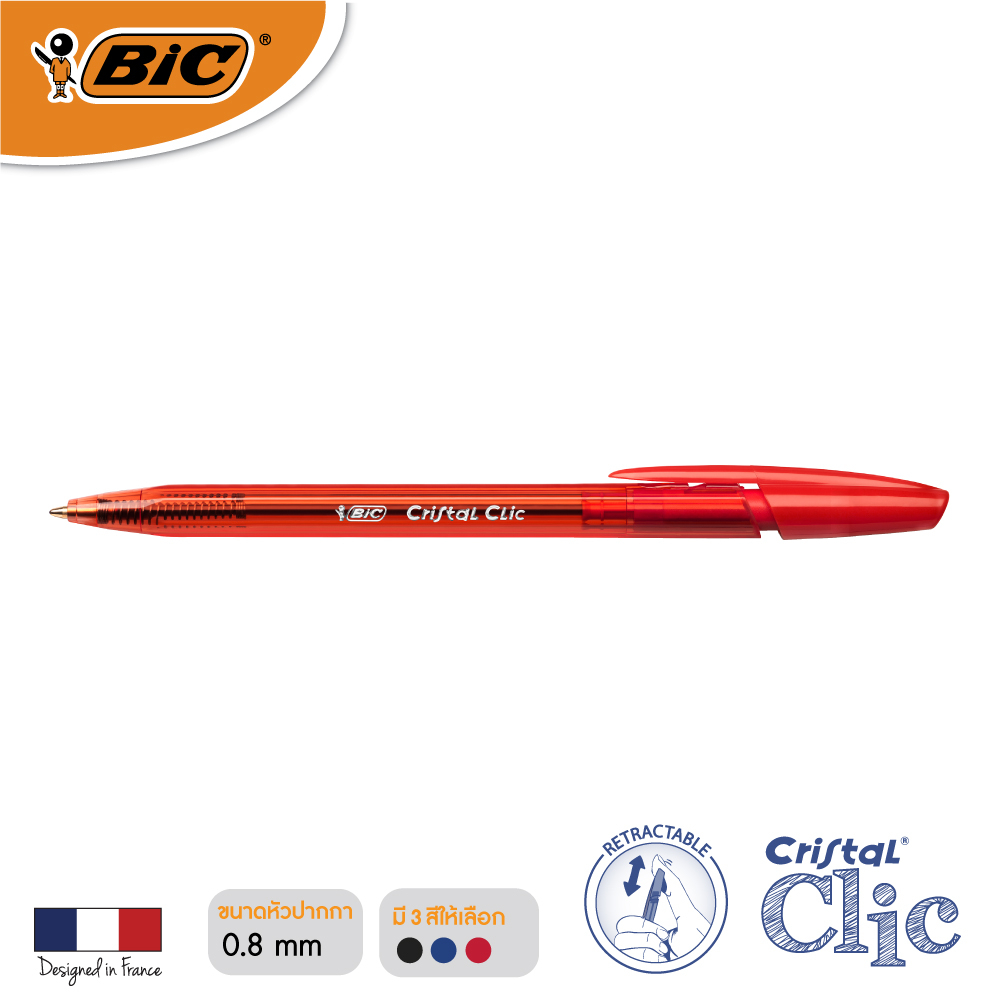 official-store-bic-บิค-ปากกา-cristal-clic-เทปลบคำผิด-micro-tape-twist-เลือกสีได้
