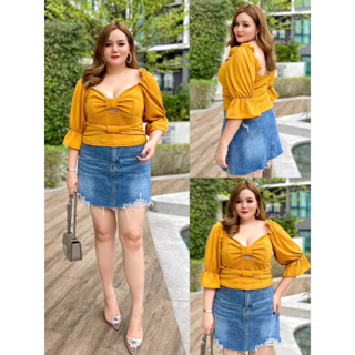 🎈Plussize เสื้อคนอ้วน🎈 🎀อก 40-46ยาว25