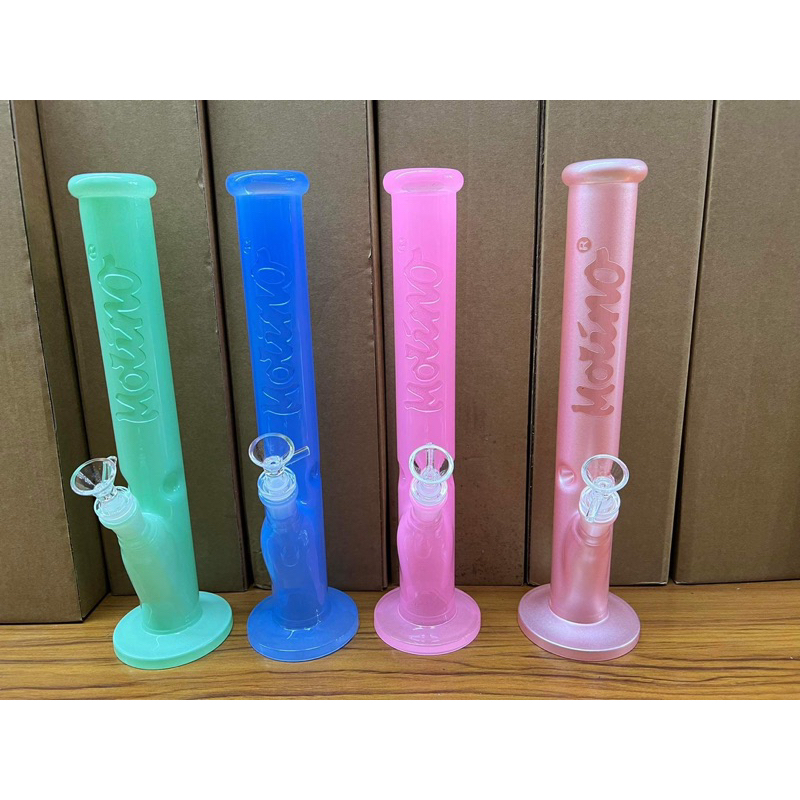 บ้องกัญชา-บ้องแก้ว-bongสีพาสเทล-สินค้าขายดีสูง35cmปาก5-5cmผฐาน9cm-หลอดแก้วหนาสีสวย