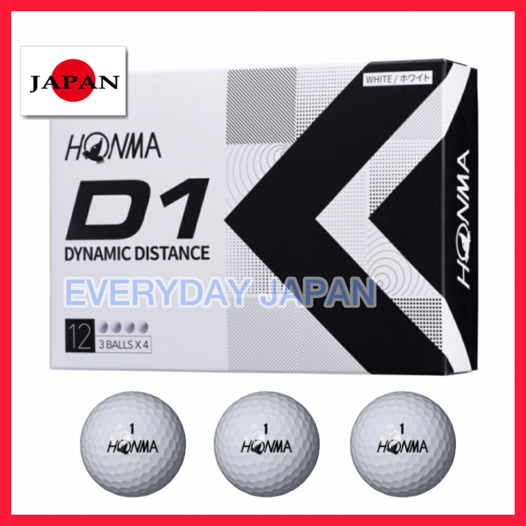 [Direct from Japan] HONMA Golf Ball D1 White 12 Balls/ 1 Box 2022 Model