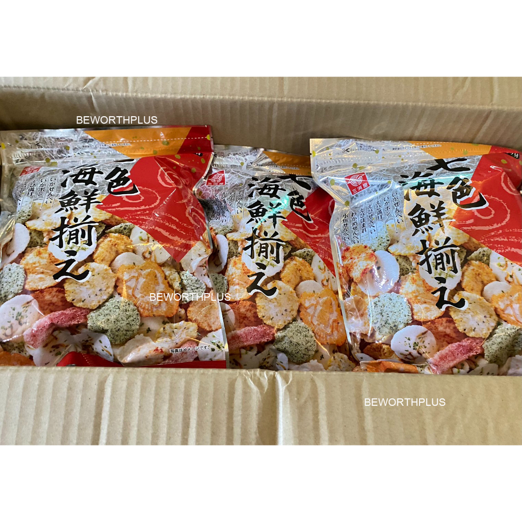 [พร้อมส่ง] Mikawaya Nanairo Seafood Sembe 125g เซบเบ้ซีฟู้ด ข้าวเกรียบ ...