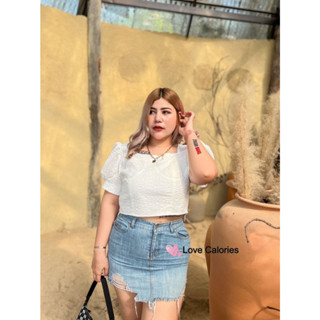 🎈Plussize เสื้อคนอ้วน🎈 Freesize  อก  38-46” ยาว 18”