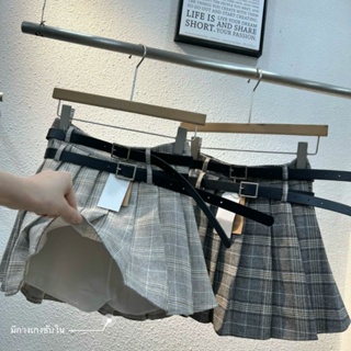 ภาพขนาดย่อของภาพหน้าปกสินค้าLADY_JEANS 356 ( ลด 30.-)กระโปรงแฟชั่น พลีทสั้น ทรงเกาหลี 2 เข็มขัด มีซับด้านใน ลายสก็อต ผู้หญิง พร้อมส่ง จากร้าน lady_jeans บน Shopee ภาพที่ 6