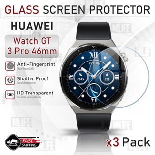 MLIFE - กระจก 2.5D นาฬิกา Huawei Watch GT3 Pro 46 มม. ฟิล์มกันรอย กระจกนิรภัย เต็มจอ เคส สายนาฬิกา สายชาร์จ Glass 46mm
