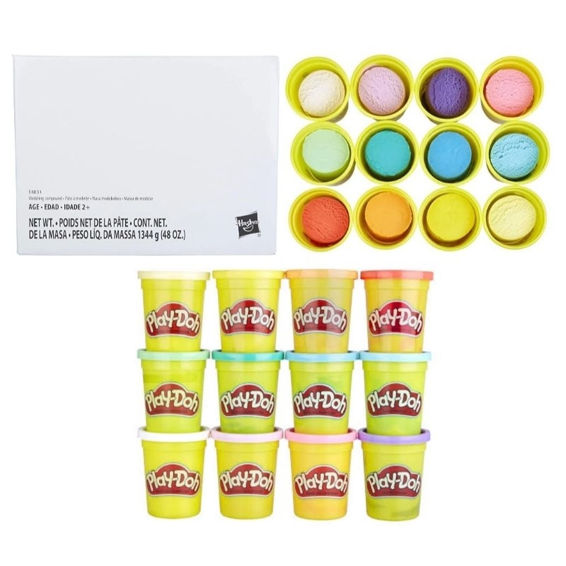 Play-Doh Bulk 12-Pack of Yellow Non-Toxic Modeling Compound, 4-Ounce Cans -  Play-Doh
