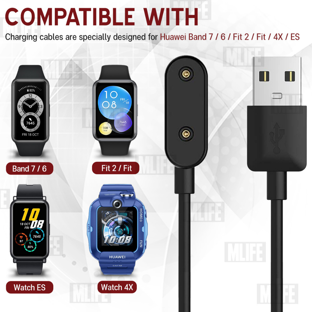 mlife-สายชาร์ท-huawei-band-7-6-fit-2-fit-es-4x-สายชาร์จ-เคส-สายนาฬิกา-ฟิล์มกันรอย-magnetic-charging-cable