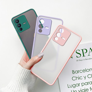 เคสขอบสีหลังด้านVIVO V21 Y72 5G Y31(2021) Y12S Y20 Y30 Y50 Y55 V5 V7 V7PLUS Y71 รุ่นใหม่ล่าสุด ขอบนิ่ม 025