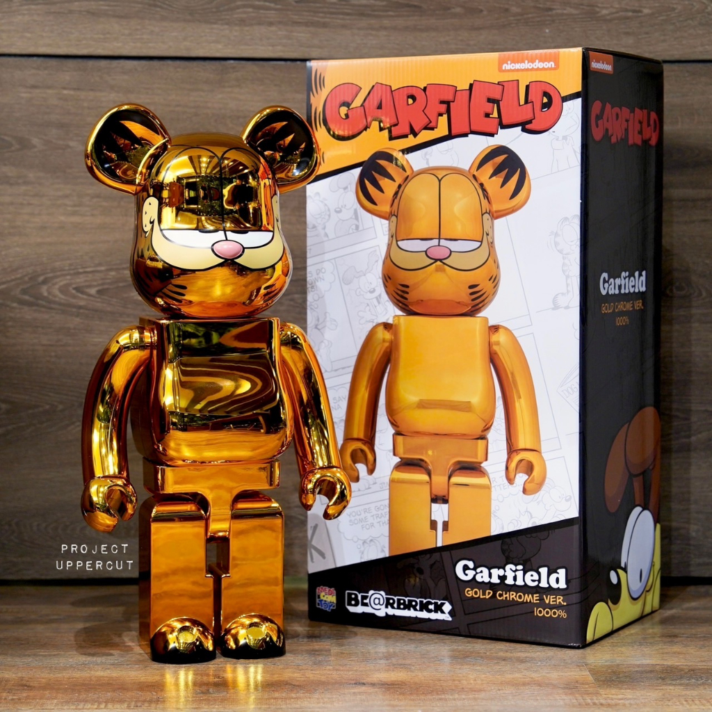 BE@RBRICK 1000% GARFIELD - Gold Chrome Ver. [New] | Shopee