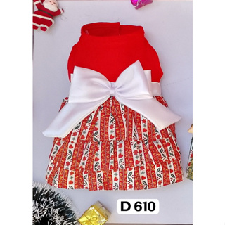 Pet clothes -Doggydolly  เสื้อผ้าแฟชั่น น้องหมาน้องแมว  ชุดกระโปรงแขนกุด สีแดง  D610  ขนาด1-9โล