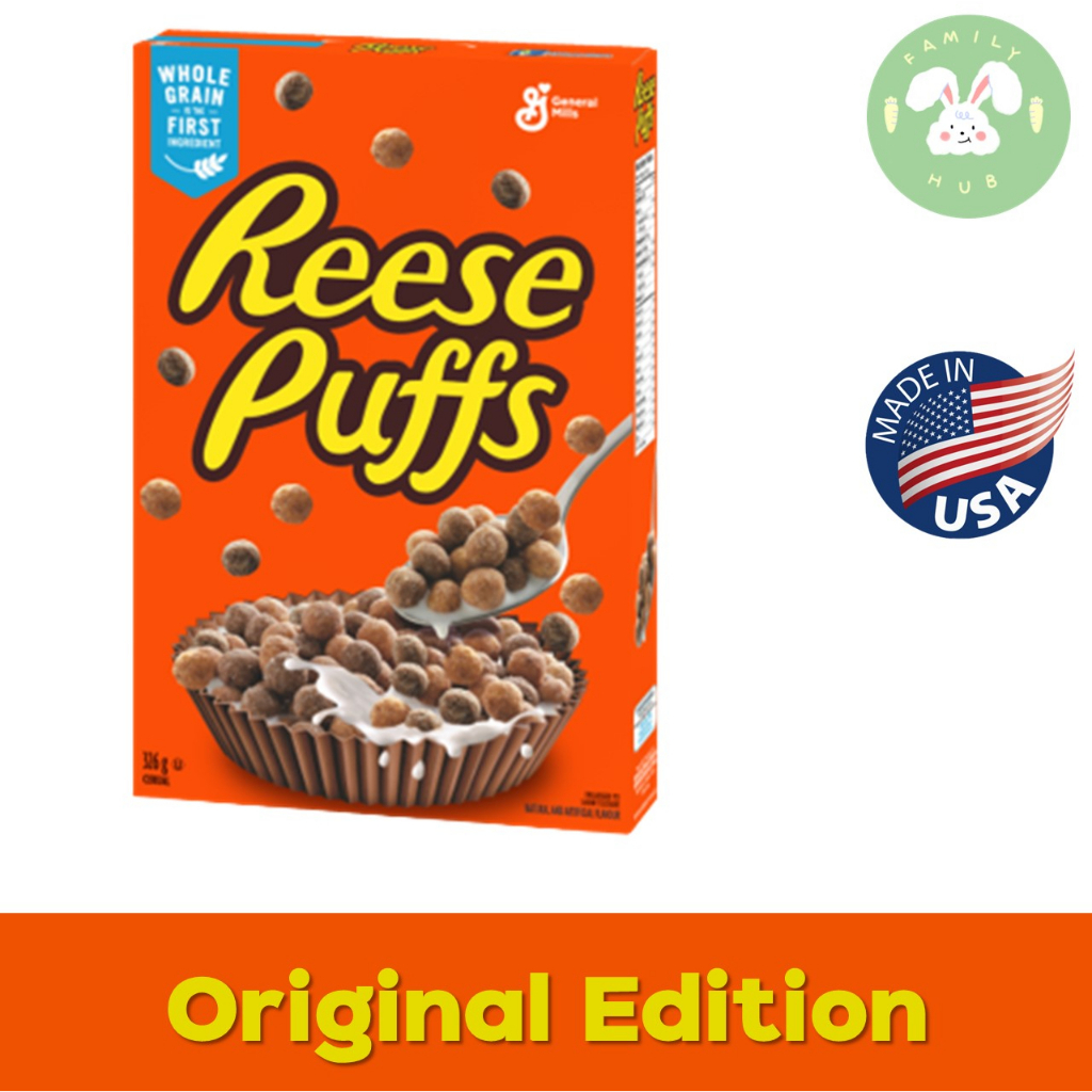 reeses-puffs-peanut-butter-cereal-326g-ซีเรียล-reeses-puffs-รสพีนัทบัตเตอร์-หอมอร่อย-นำเข้าจากอเมริกา-ลอทใหม่-พร้อมส่ง