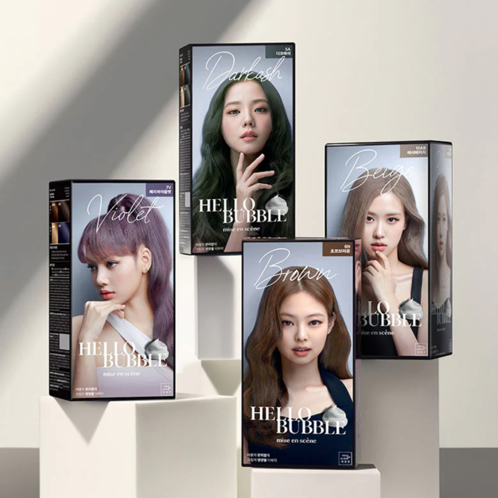 ภาพหน้าปกสินค้าสีใหม่พร้อมส่ง  ยาย้อมผมแบบครีมและโฟมเปลี่ยนสีผม Mise en scene Hello Bubble x Black Pink โฟมย้อมง่ายมาก จากร้าน daeunseoul บน Shopee