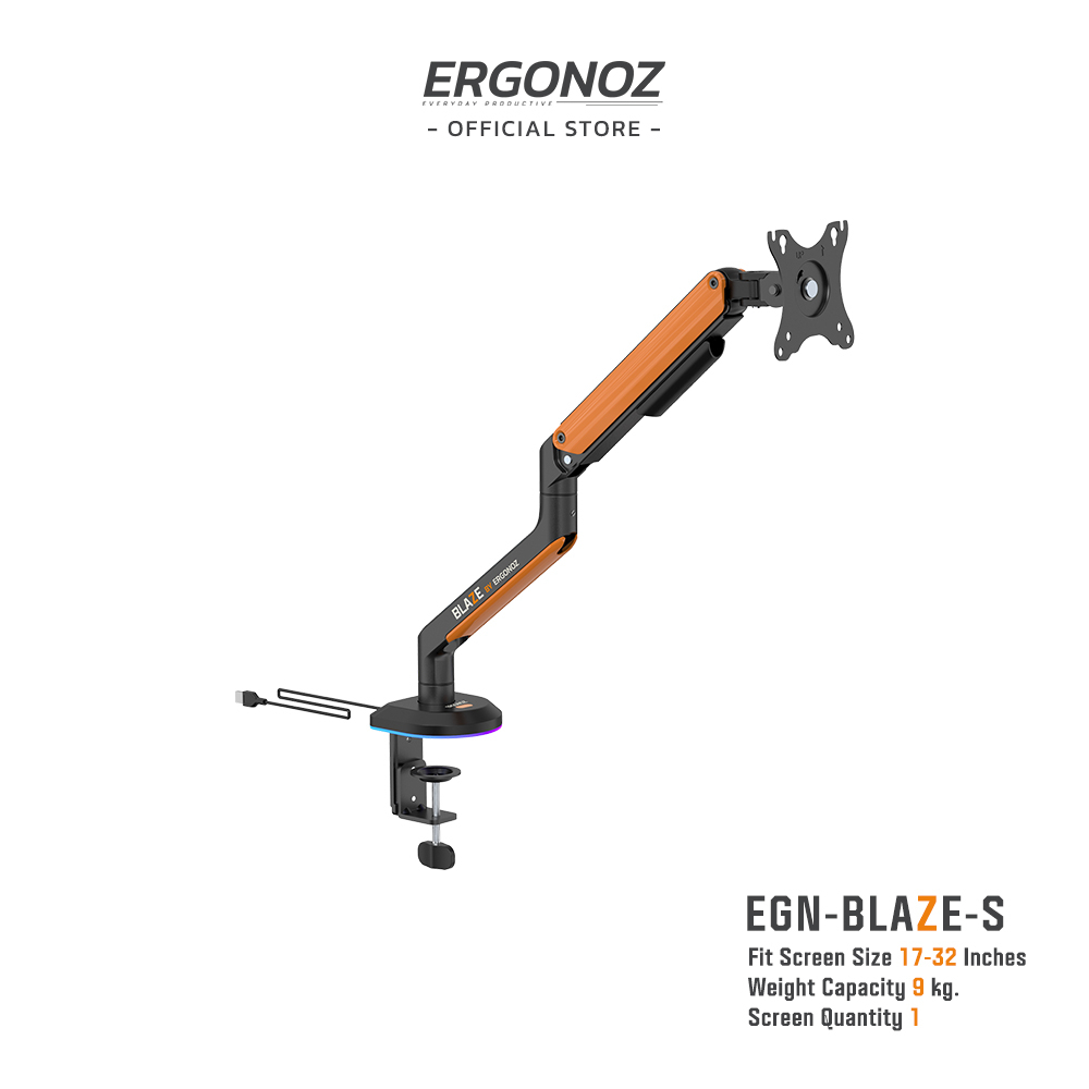 ergonoz-แขนจับจอ-ขาตั้งจอคอม-ขาตั้งจอ-ขาตั้งจอคอมพิวเตอร์-monitor-arm-รุ่น-egn-blaze-s-สำหรับหน้าจอ-17-32-นิ้ว