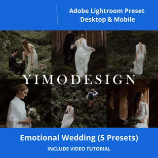 Adobe Lightroom Preset Desktop & Mobile -  Emotional Wedding (5 Presets)