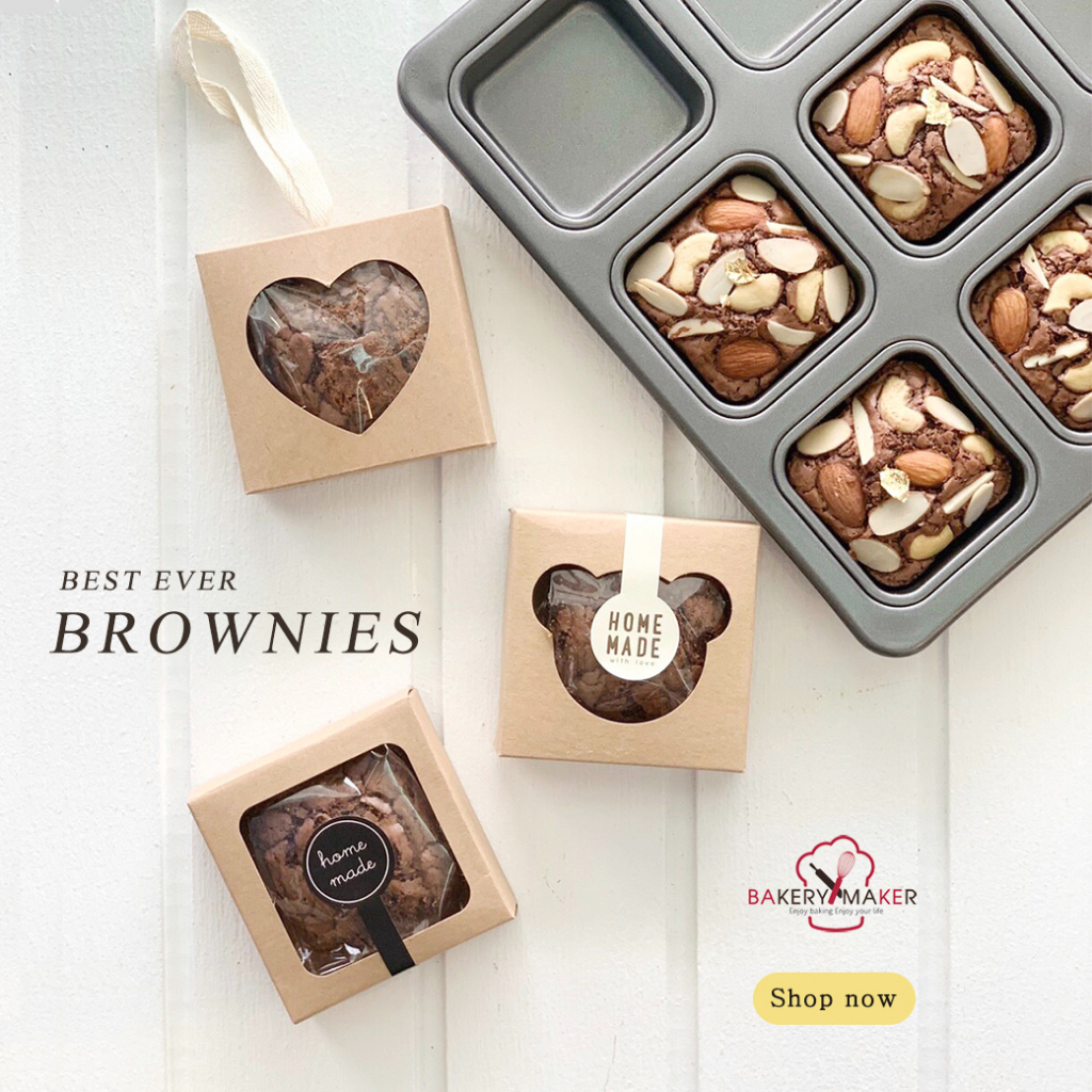 แม่พิมพ์เค้ก-ถาดอบ-บราวนี่-12-หลุม-ถาดเทฟล่อนสี่เหลี่ยมจตุรัส-brownie-pan-พิมพ์บราวนี่-หลุมเหลี่ยม