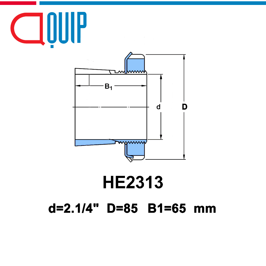 he2313-sbc-ปลอกรัดเพลา-adapter-sleeve-ขนาด-2-1-4-x85x65-มม-เพลา-2-1-4-นิ้ว-ใช้กับตลับลูกปืน-เบอร์-21313k-22313k