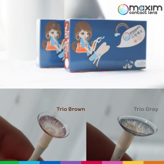 Maxim Trio กล่องน้ำเงิน 3โทน คอนแทคสี รายเดือน ( 1 กล่อง 1 คู่ )